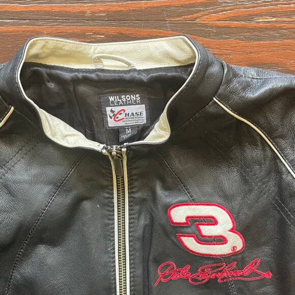 Vintage Wilson x NASCAR Dale Earnhardt Moto Jacket Size M - Picture 2 of 4